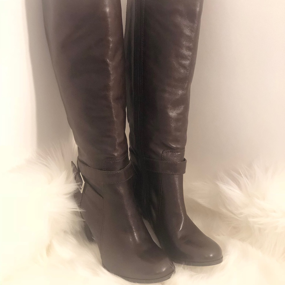 Marc Fisher Kessler Brown Leather Boots Size 6